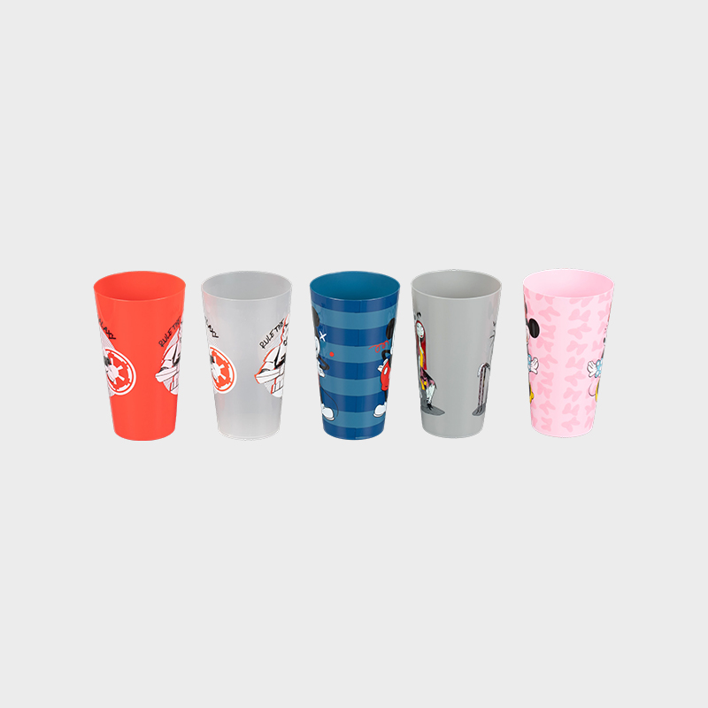 Tumbler Plastik PP Stackable 1000ml dengan Pencetakan Perpindahan Panas