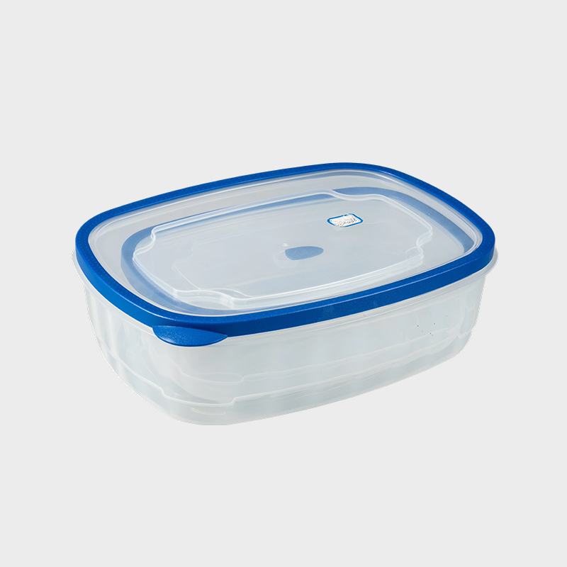 PFT005 Wadah Pengawet Makanan PP+TPR Persegi Panjang Komersial Tahan Lama Set 2 Pak dengan Tutup Berventilasi Berlebihan (3700Ml + 6800Ml)